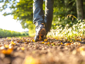 man hiking